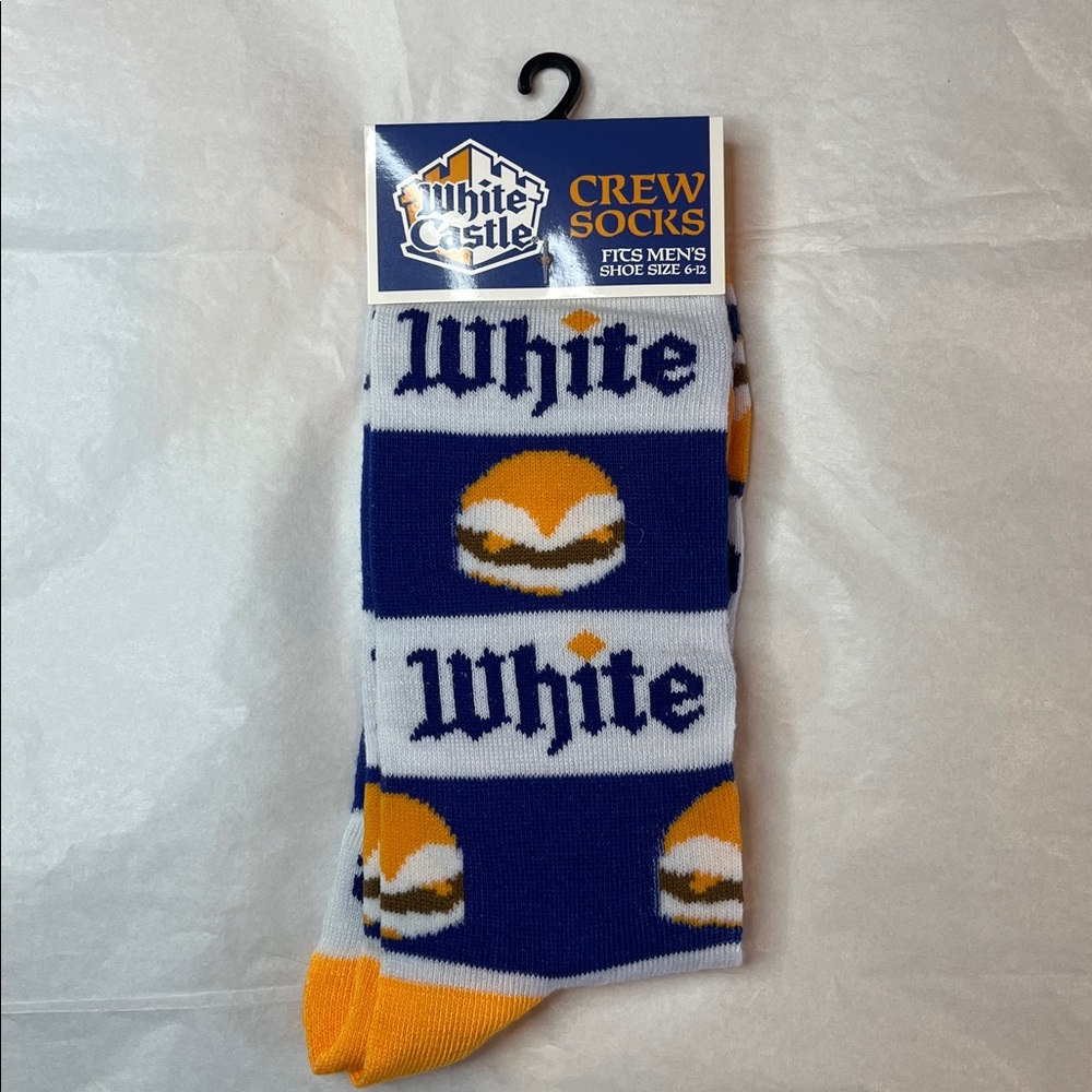 White Castle Crew Socks - Blue and Orange